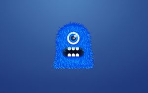 Preview wallpaper monster, background, blue