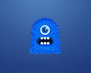 Preview wallpaper monster, background, blue