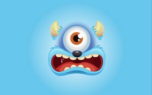 Preview wallpaper monster, cute, art, vector