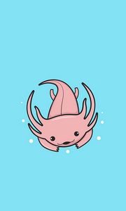 Preview wallpaper monster, cute, art, water, bubbles