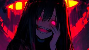 Preview wallpaper monster, girl, teeth, eyes, anime