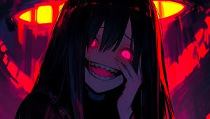Preview wallpaper monster, girl, teeth, eyes, anime