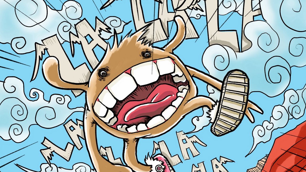 Wallpaper monster, teeth, smile, art