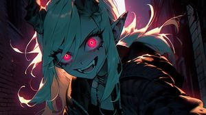 Preview wallpaper monster, vampire, fangs, horns, claws, anime