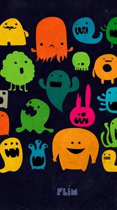 Preview wallpaper monsters, colorful, drawing