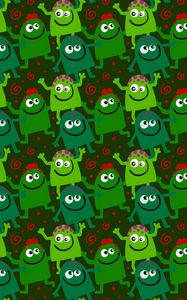 Preview wallpaper monsters, smile, texture, vector