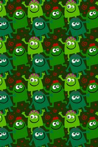 Preview wallpaper monsters, smile, texture, vector