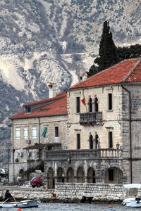 Preview wallpaper montenegro, hotel, lake, mountain