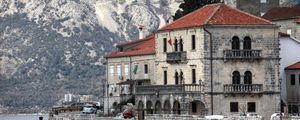 Preview wallpaper montenegro, hotel, lake, mountain