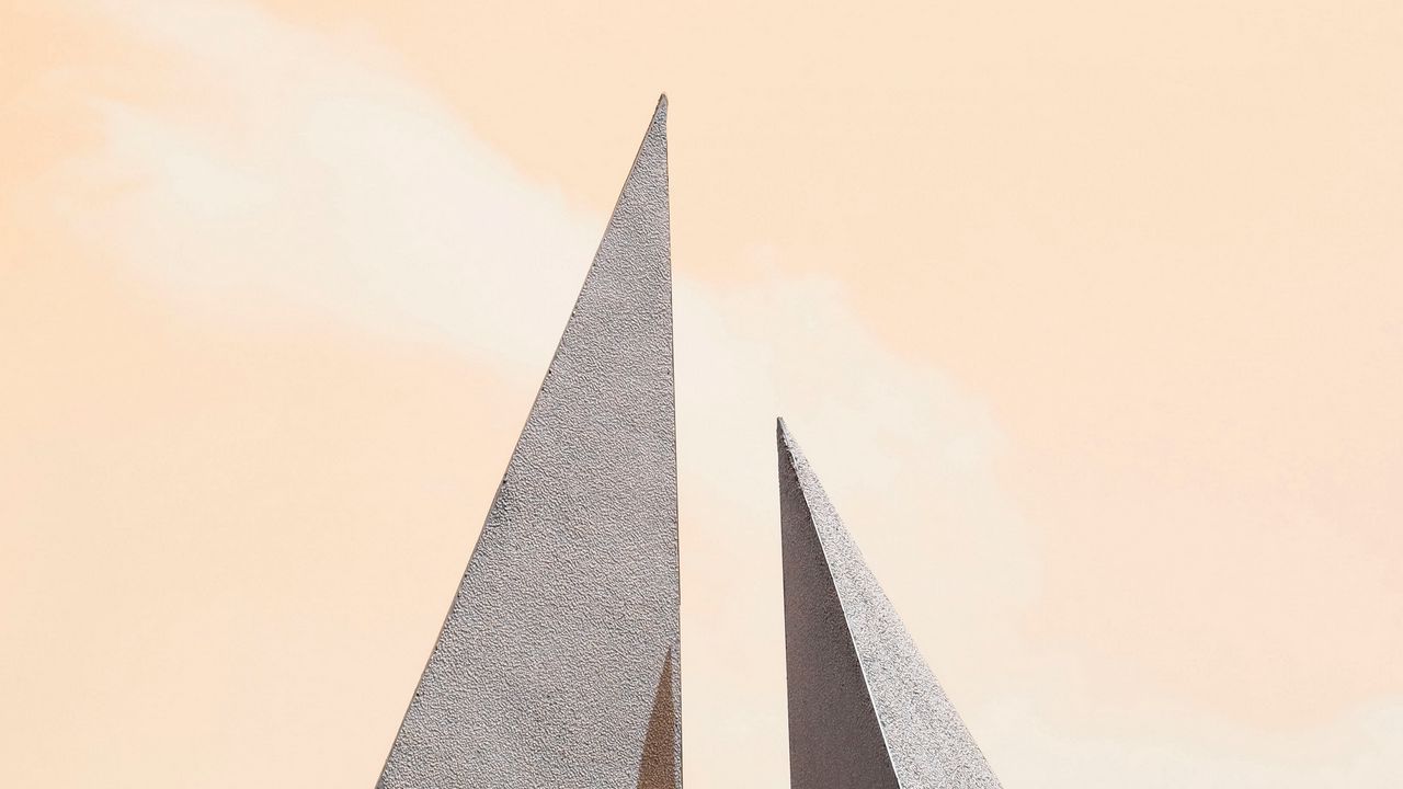 Wallpaper monument, top, sharp, stone, minimalism