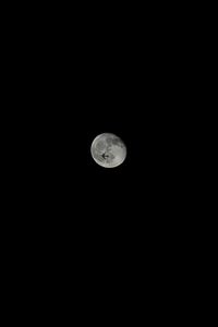 Preview wallpaper moon, airplane, dark, sky, space