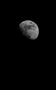Preview wallpaper moon, black, dark, night