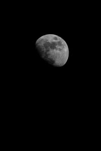 Preview wallpaper moon, black, dark, night