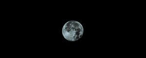 Preview wallpaper moon, black, night, craters