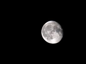 Preview wallpaper moon, black, night, full moon, bw