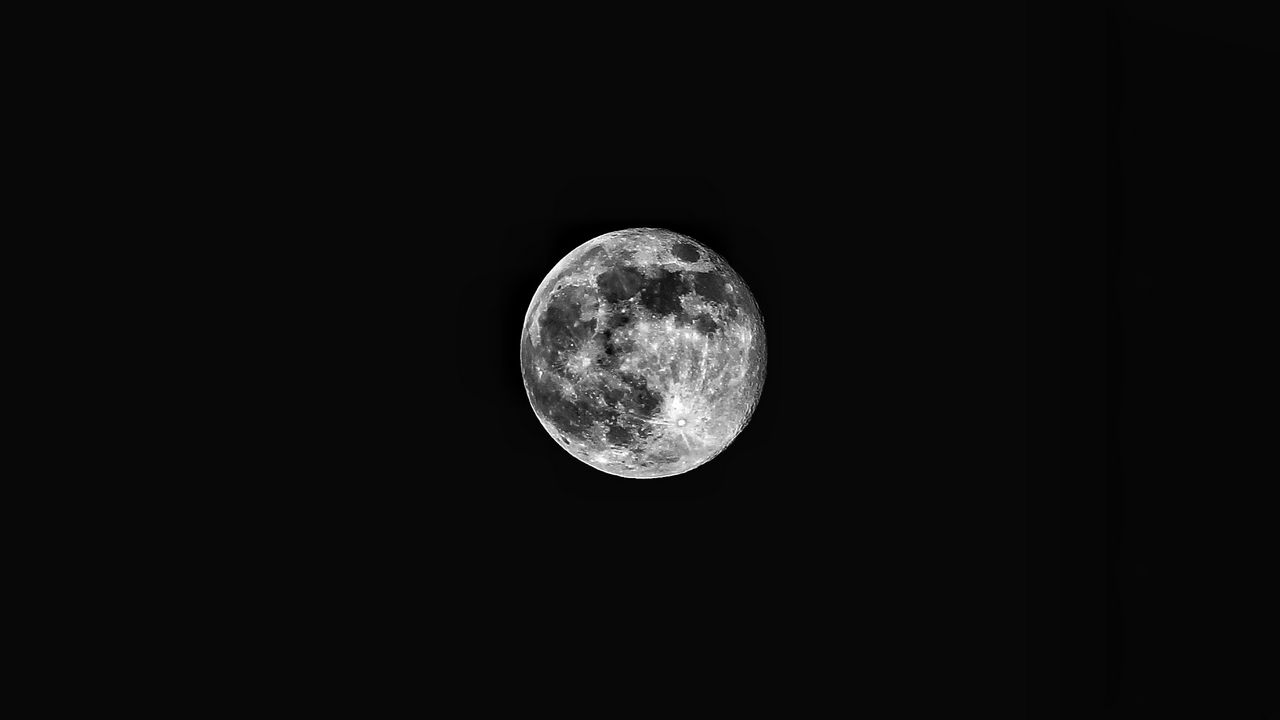 Wallpaper moon, black, sky, night