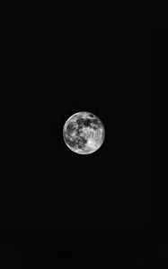 Preview wallpaper moon, black, sky, night