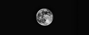 Preview wallpaper moon, black, sky, night
