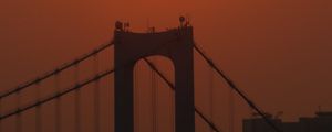 Preview wallpaper moon, bridge, silhouette, dark