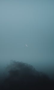 Preview wallpaper moon, cloud, sky, gray