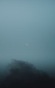 Preview wallpaper moon, cloud, sky, gray
