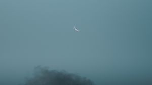 Preview wallpaper moon, cloud, sky, gray