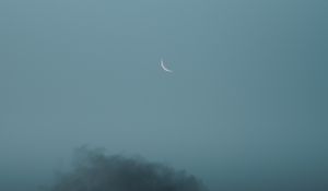 Preview wallpaper moon, cloud, sky, gray