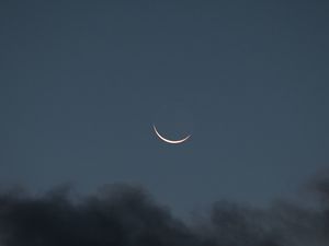 Preview wallpaper moon, clouds, darkness, night