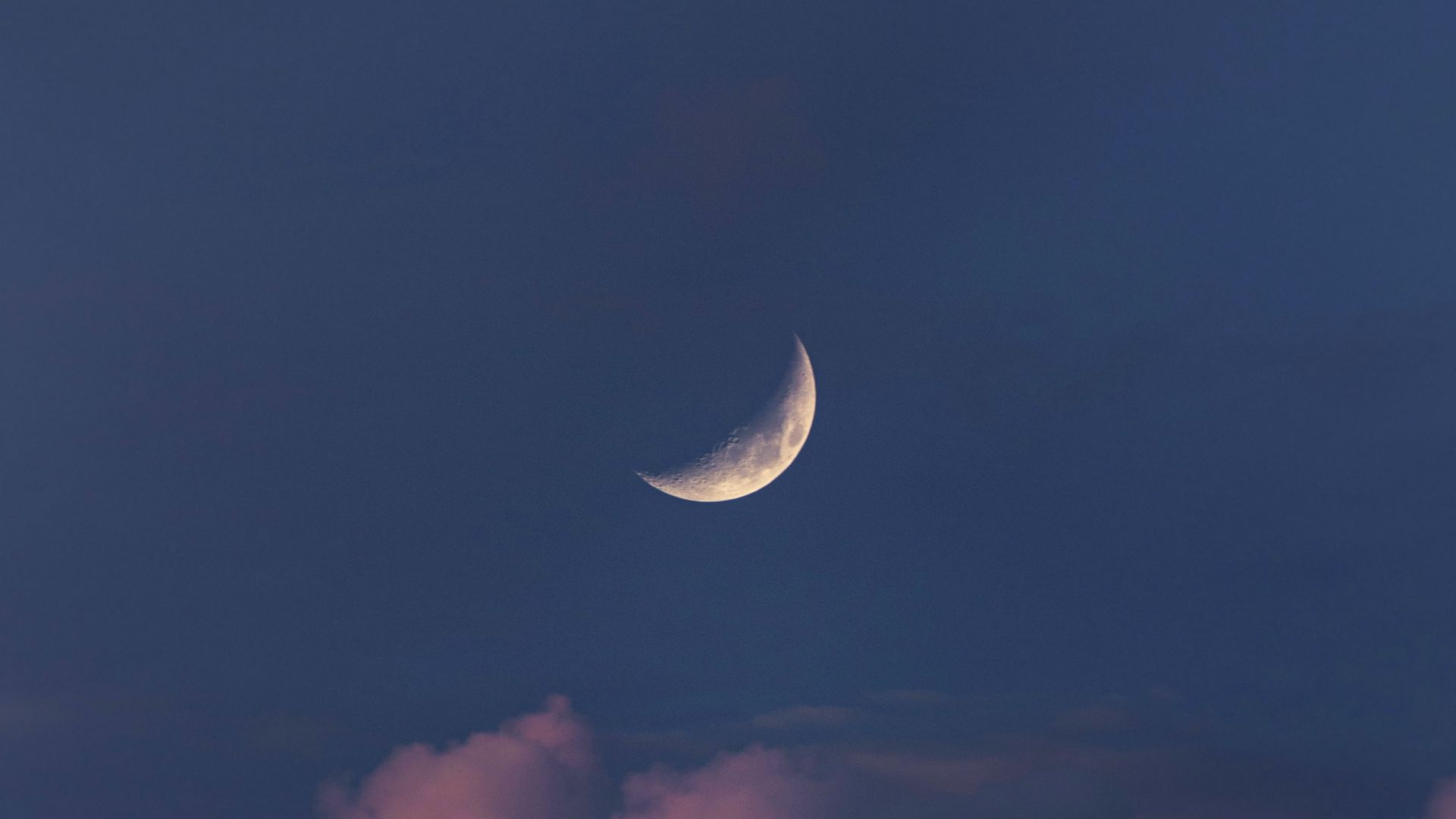 Download wallpaper 1920x1080 moon, clouds, evening, dusk full hd, hdtv ...