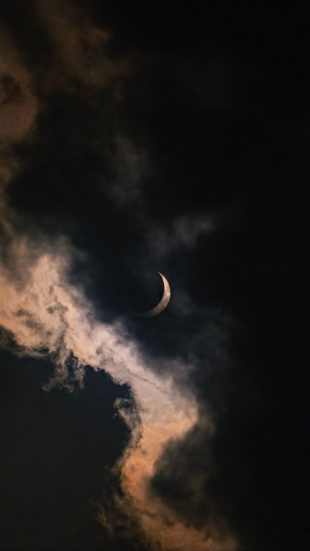 Download wallpaper 1080x1920 moon, clouds, night, gloom samsung galaxy ...