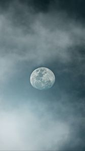 Preview wallpaper moon, clouds, night, sky, nature