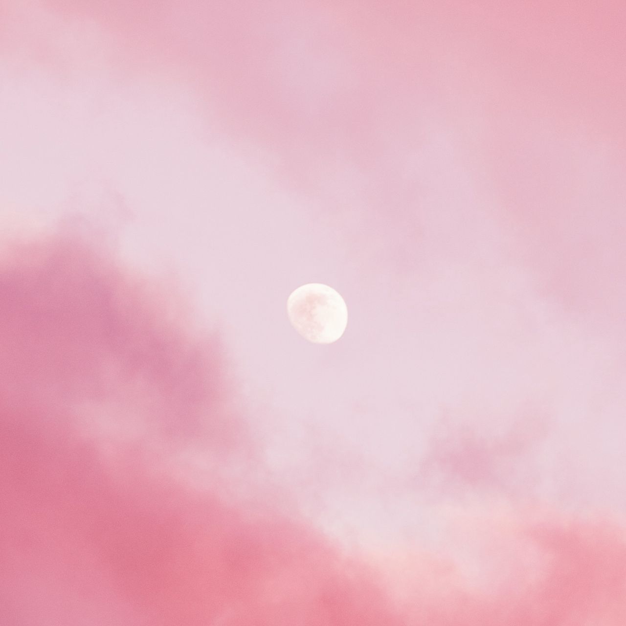Download wallpaper 1280x1280 moon, clouds, pink, sky ipad, ipad 2 ...