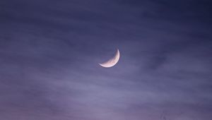 Preview wallpaper moon, clouds, sky, cloudy