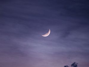 Preview wallpaper moon, clouds, sky, cloudy