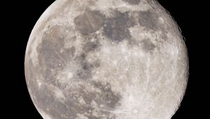 Preview wallpaper moon, craters, black, night