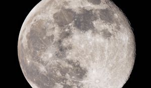 Preview wallpaper moon, craters, black, night