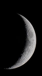 Preview wallpaper moon, craters, black, night, dark