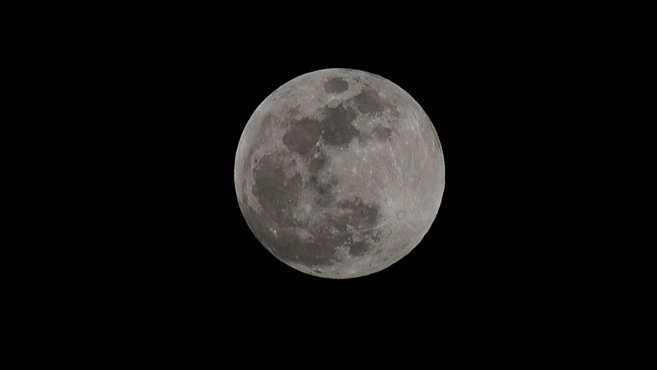 Wallpaper moon, craters, black background, planet, bw