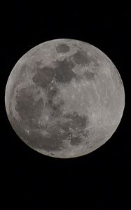 Preview wallpaper moon, craters, black background, planet, bw