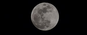 Preview wallpaper moon, craters, black background, planet, bw