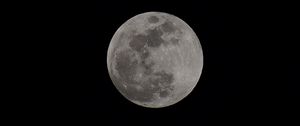 Preview wallpaper moon, craters, black background, planet, bw