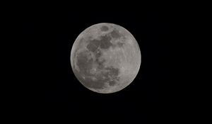 Preview wallpaper moon, craters, black background, planet, bw