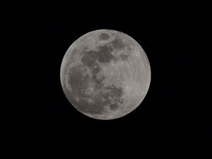 Preview wallpaper moon, craters, black background, planet, bw
