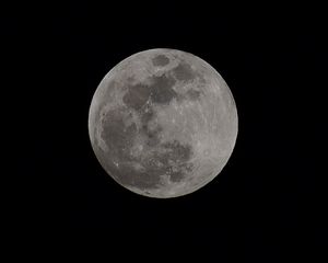 Preview wallpaper moon, craters, black background, planet, bw