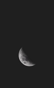 Preview wallpaper moon, craters, bw, black, minimalism