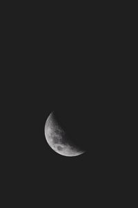 Preview wallpaper moon, craters, bw, black, minimalism