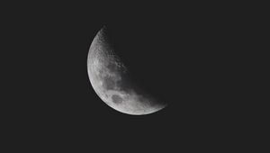 Preview wallpaper moon, craters, bw, black, minimalism