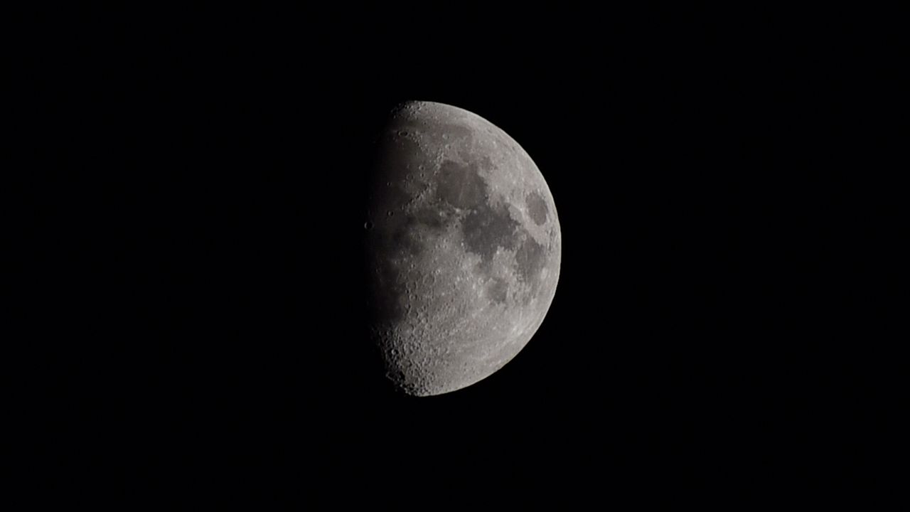 Wallpaper moon, craters, darkness, planet, bw