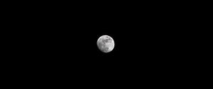 Preview wallpaper moon, craters, full moon, black