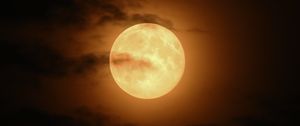 Preview wallpaper moon, craters, night, clouds, full moon